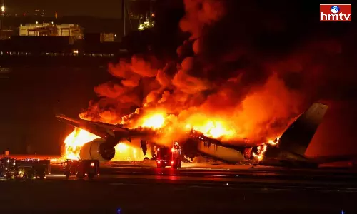 Japan Airlines Plane Catches Fire On Runway Of Tokyo Haneda Airport