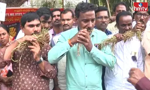 Agitation of Sarva Shiksha Abhiyan Contract Employees In Nellore Agitation of Sarva Shiksha Abhiyan Contract Employees In Nellore