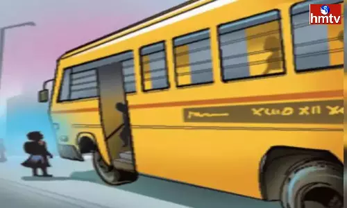 A Two-Year-old Girl Died after falling under a School Bus in Habsiguda Hyderabad