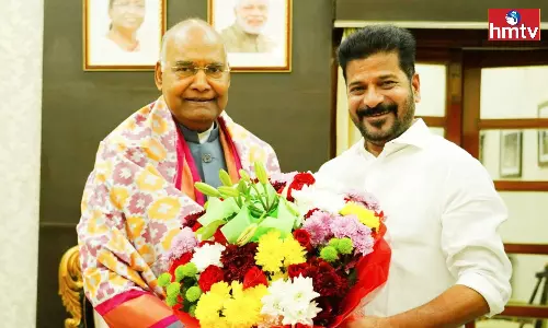 CM Revanth Reddy met former President Ram Nath Kovind CM Revanth Reddy met former President Ram Nath Kovind