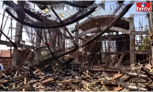 Church Collapse In Ranga Reddy District One Dead Seven Members Injured