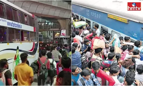 City Public Rushing To Villages Due To Sankranti Festival