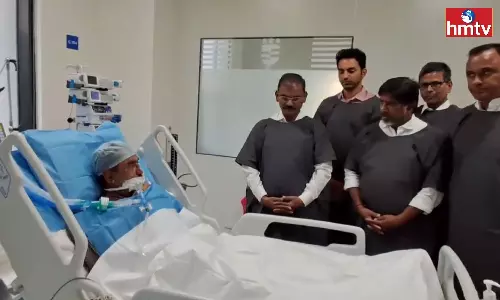 Bhatti and Ponguleti visited Tammineni Veerabhadra at the Hospital separately