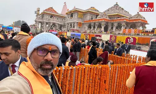 Dharmapuri Arvind Attend Ram Mandir Inauguration At Ayodhya