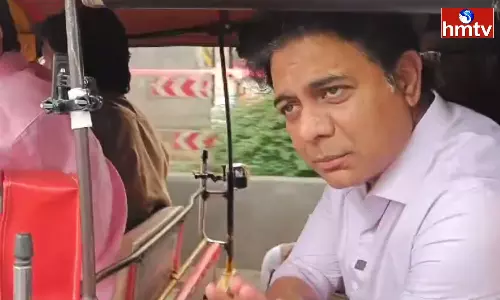 Former Minister KTR Auto Ride