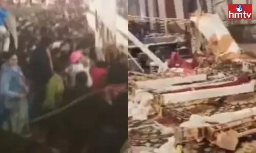 Collapsed stage of Spiritual Program in Delhi Collapsed stage of Spiritual Program in Delhi