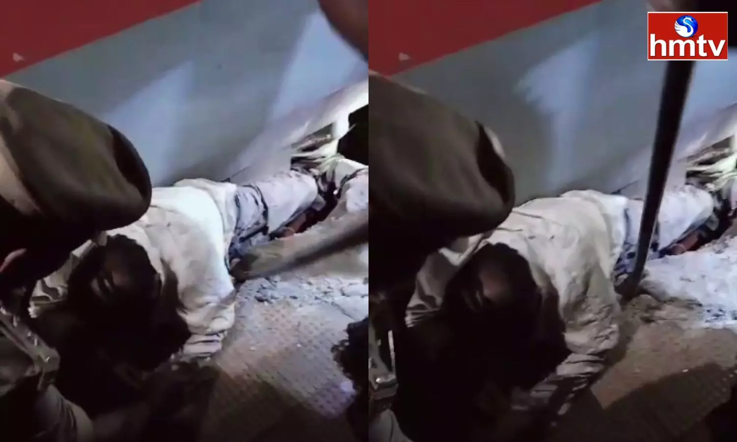 A Passenger Stuck in the Middle of a Train, Platform in Vikarabad