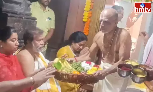 Minister Damodar Pujallu at Dharmapuri Lakshmi Narasimha Swamy Temple