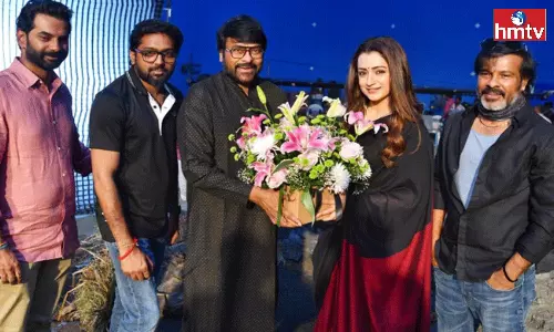 Chiranjeevi Welcomes On Board Trisha To His Vishwambhara Movie Chiranjeevi Welcomes On Board Trisha To His Vishwambhara Movie