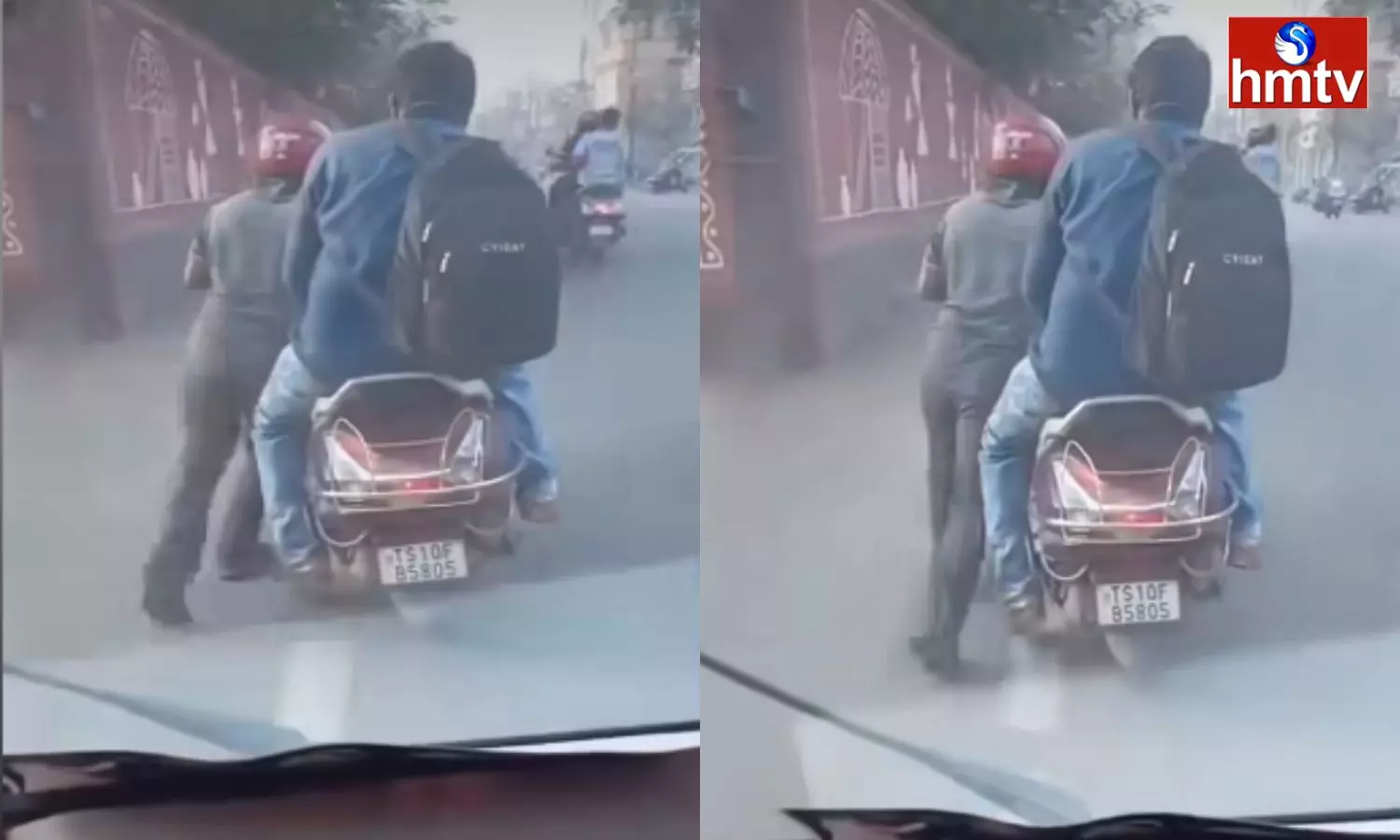 A customer does not get off the Bike even though the Petrol has Run out