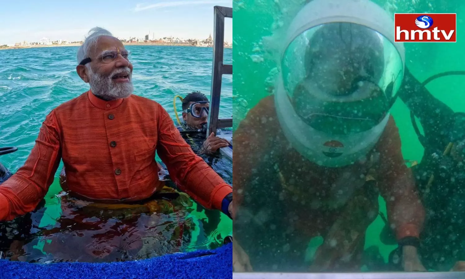 PM Modi Dives Down To Submerged City Of Dwarka