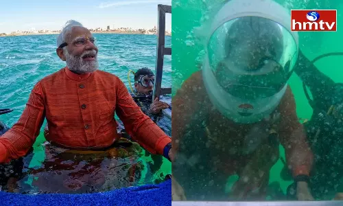 PM Modi Dives Down To Submerged City Of Dwarka