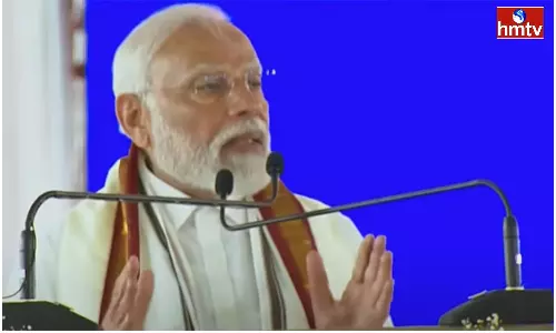 Modi laid Foundation Stone for Six Projects in Adilabad