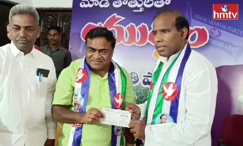 Former Minister Babu Mohan Joined Praja Shanthi Party Former Minister Babu Mohan Joined Praja Shanthi Party