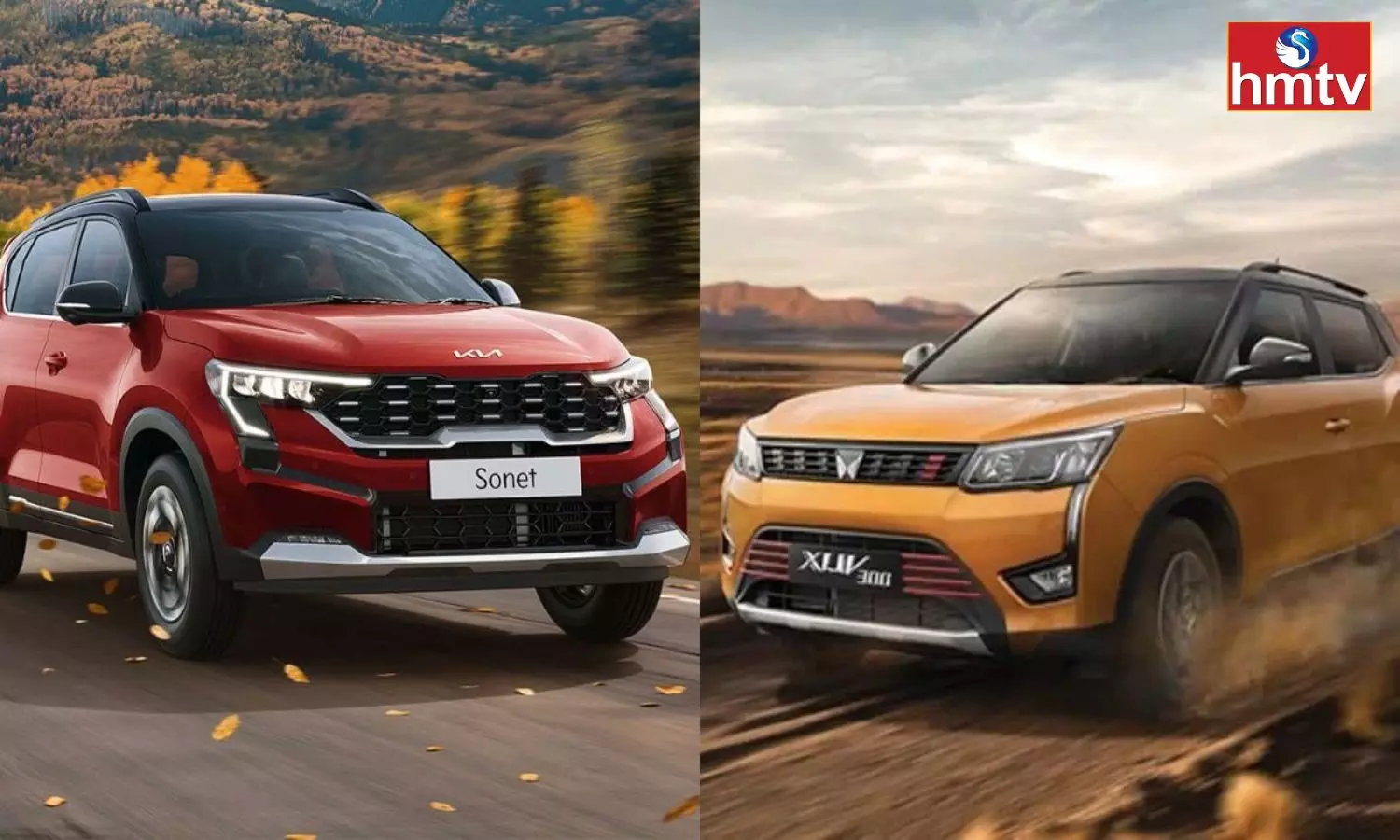 Kia Sonet Vs Mahindra XUV300 Four Wheeler Check Price And Features Engine Comparison In Telugu