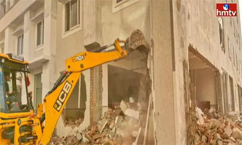 Malkajgiri MLA Rajasekhar Reddy College Buildings Demolished Malkajgiri MLA Rajasekhar Reddy College Buildings Demolished