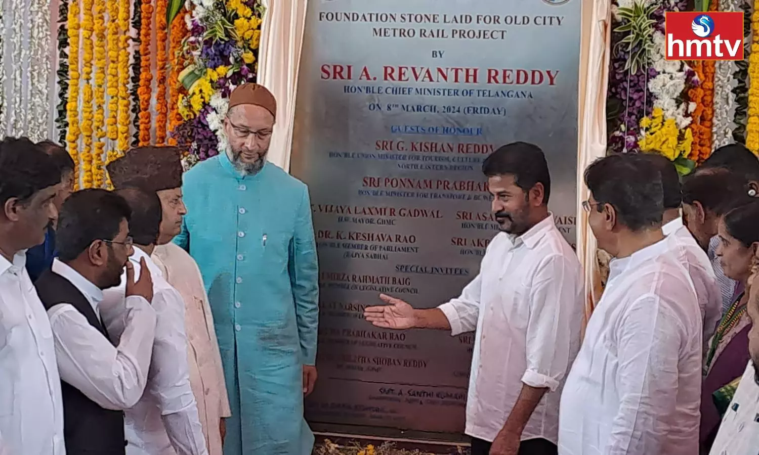 CM Revanth Reddy Laid Foundation Stone For Falaknuma Metro Rail Works