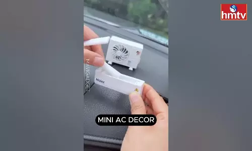 Mini solar AC for car check eco-friendly device price and features auto news in Telugu