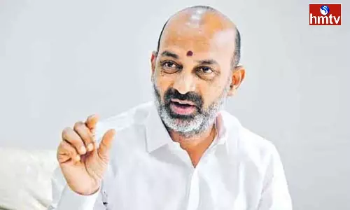 BJP MP candidate Bandi Sanjay Is Campaigning In Karimnagar BJP MP candidate Bandi Sanjay Is Campaigning In Karimnagar