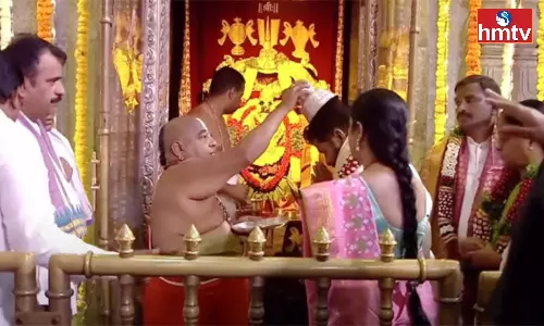 CM Revanth Reddy Couple visited Sri Lakshmi Narasimha Swamy