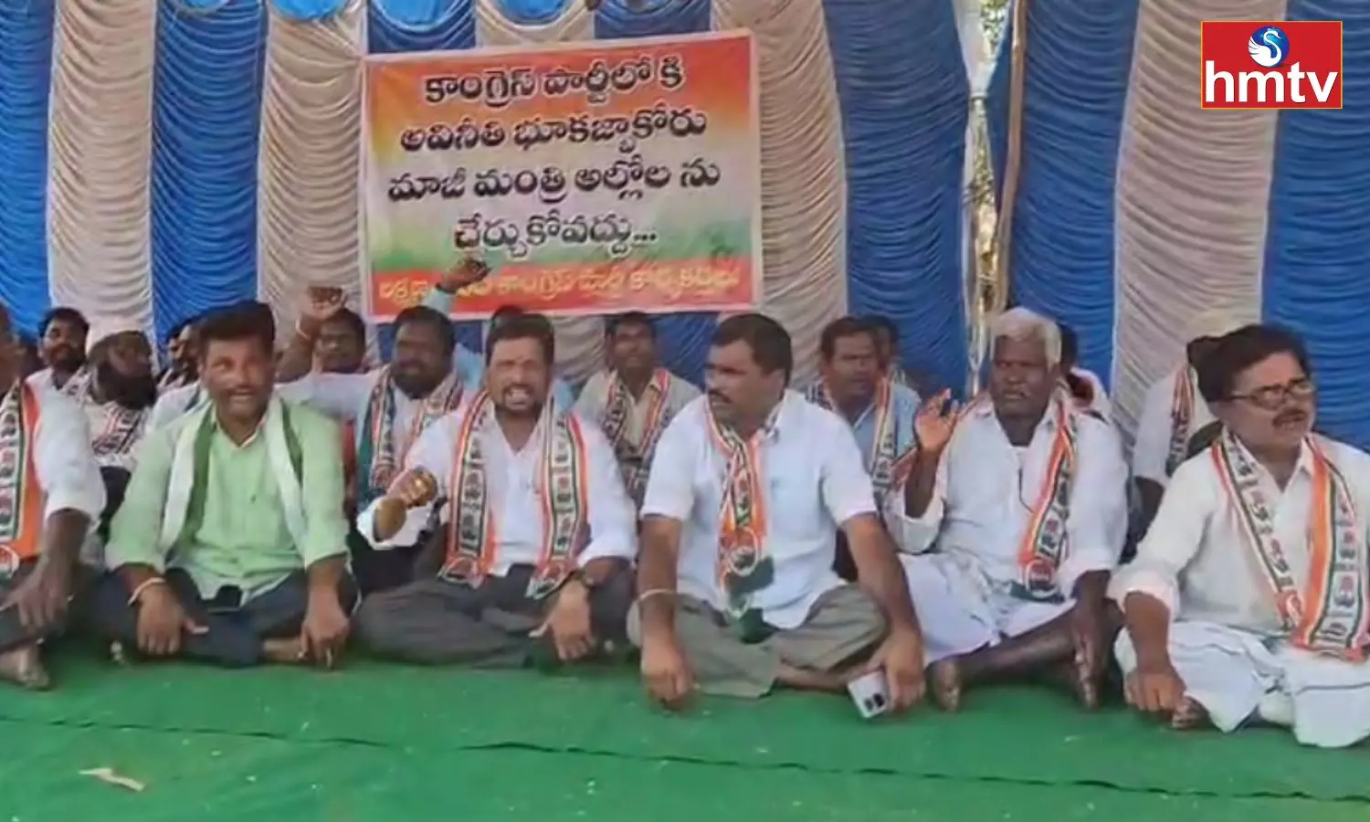Congress Leaders Hunger Strike In Nirmal District Lakshmana Chanda
