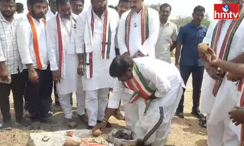 Deputy CM Bhatti, Minister Uttam Bhumi Pooja for Sangambanda Reservoir Canal