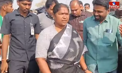 Minister Seethakka inspected the Gundi Bridge in Asifabad district Minister Seethakka inspected the Gundi Bridge in Asifabad district