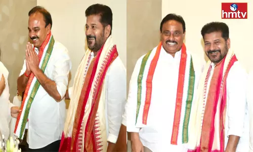 BRS MP Ranjith Reddy and BRS MLA Danam joined In Congress BRS MP Ranjith Reddy and BRS MLA Danam joined In Congress