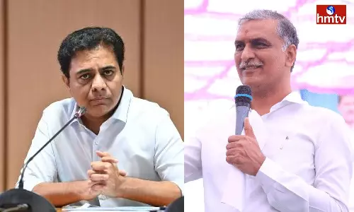 KTR and Harish Rao Will Meet Kavitha In The ED Office KTR and Harish Rao Will Meet Kavitha In The ED Office