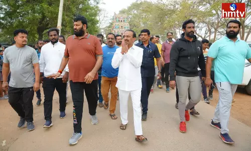 Etela Rajender visited Quthbullapur