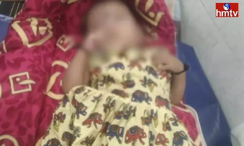 A 3-month-old baby was found on the road in Uppal, Hyderabad A 3-month-old baby was found on the road in Uppal, Hyderabad