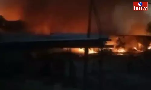 Fire breaks out at Scrap Godown in Kota