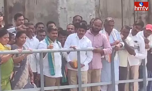 MLA Medipally Satyam Released Water In Shahnagar MLA Medipally Satyam Released Water In Shahnagar