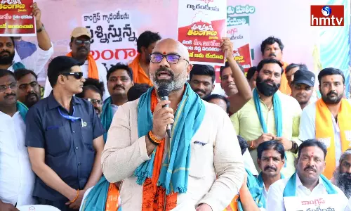 Dharmapuri Arvind In the Farmer Satyagraha Diksha at Nizamabad Dharmapuri Arvind In the Farmer Satyagraha Diksha at Nizamabad