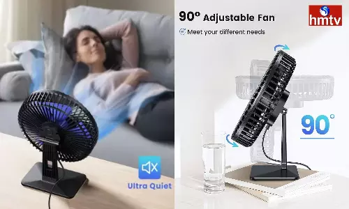 Gaiatop Small Table Fan 90° Adjustment for Better Cooling for Summer