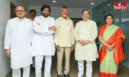 NDA Leaders Key Meeting in Chandrababu House NDA Leaders Key Meeting in Chandrababu House