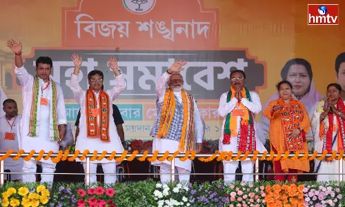 Modi Is Busy With An Election Rally In Tripura Modi Is Busy With An Election Rally In Tripura