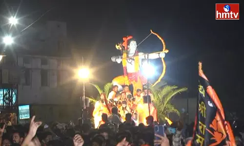 Sri Rama Navami Shobha Yatra At Adilabad district