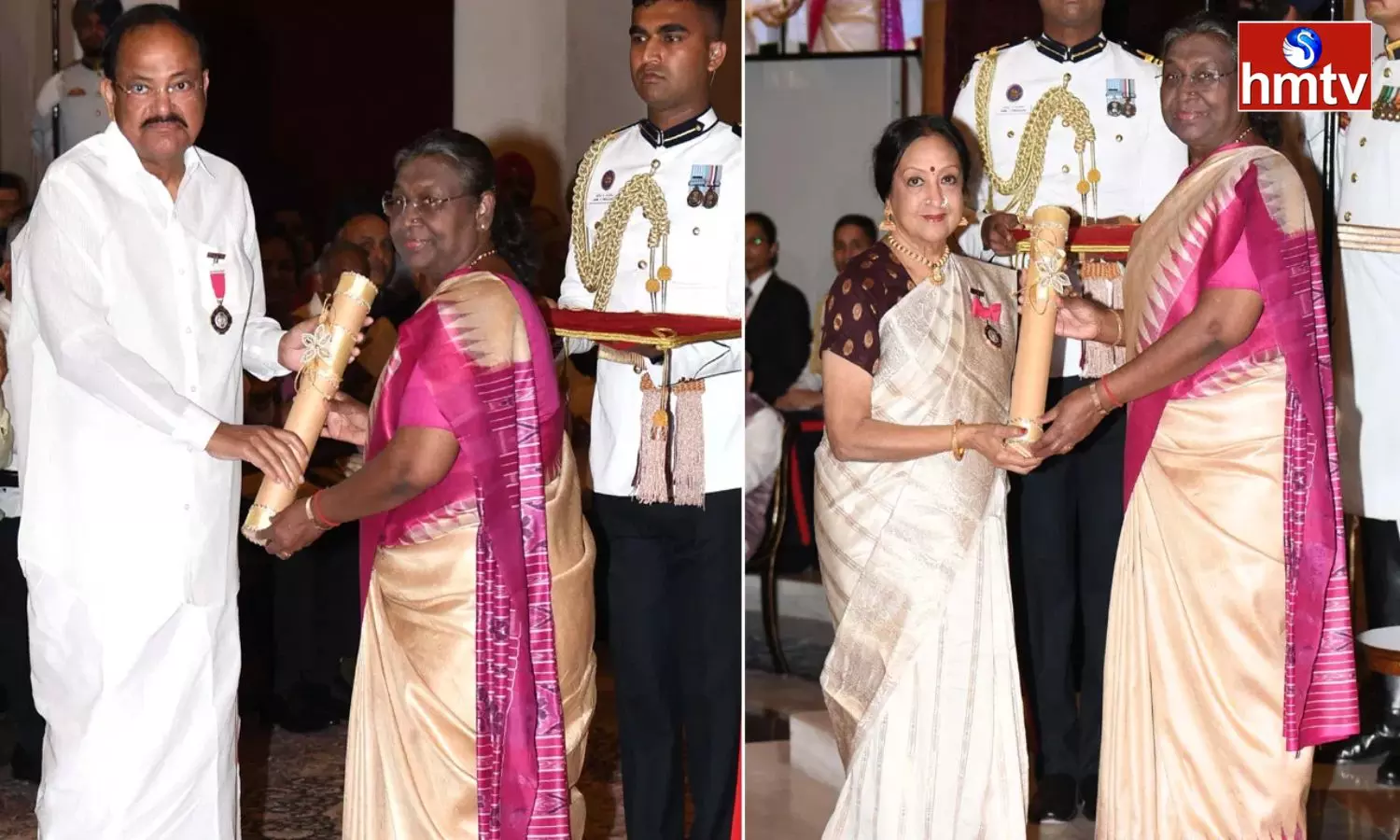Former Vice President M Venkaiah Naidu Conferred Padma Vibhushan President Droupadi Murmu Presents Padma Awards