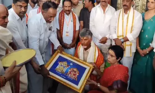 Chandrababu Couple In Mallanna Service Chandrababu Couple In Mallanna Service