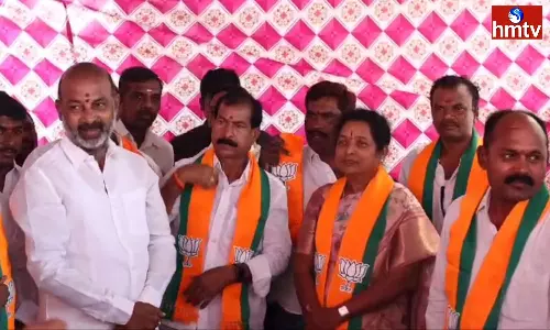Karimnagar Congress BRS Leaders Joined In BJP Karimnagar Congress BRS Leaders Joined In BJP
