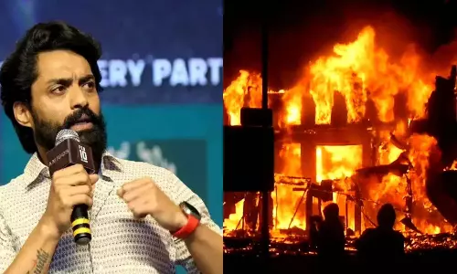 Fire Accident At Kalyan Ram Movie Shooting Fire Accident At Kalyan Ram Movie Shooting