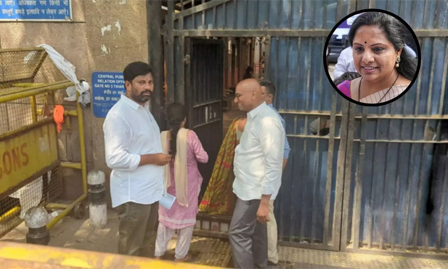 Balka Suman, Praveen Kumar meet  MLC Kavitha Tihar Jail