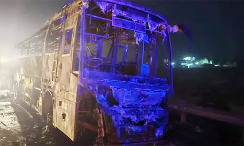 fire broke out in the bus