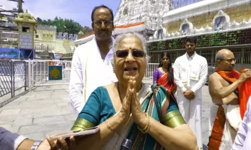Rajya Sabha MP Sudha Narayana Murthy Visited Tirumala Temple