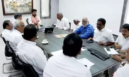 CPI, CPM, TJS leaders meeting with CM Revanth Reddy CPI, CPM, TJS leaders meeting with CM Revanth Reddy