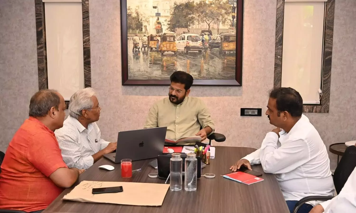 Revanth Reddy Meets Artist Rudra Rajesham, Discusses New State Symbol