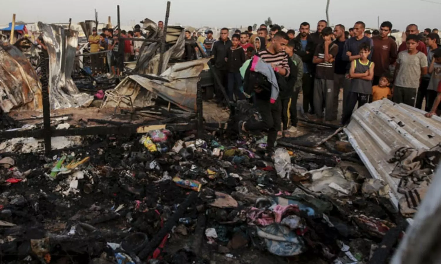 Israeli Attack on Rafah Tent Camp Kills 45