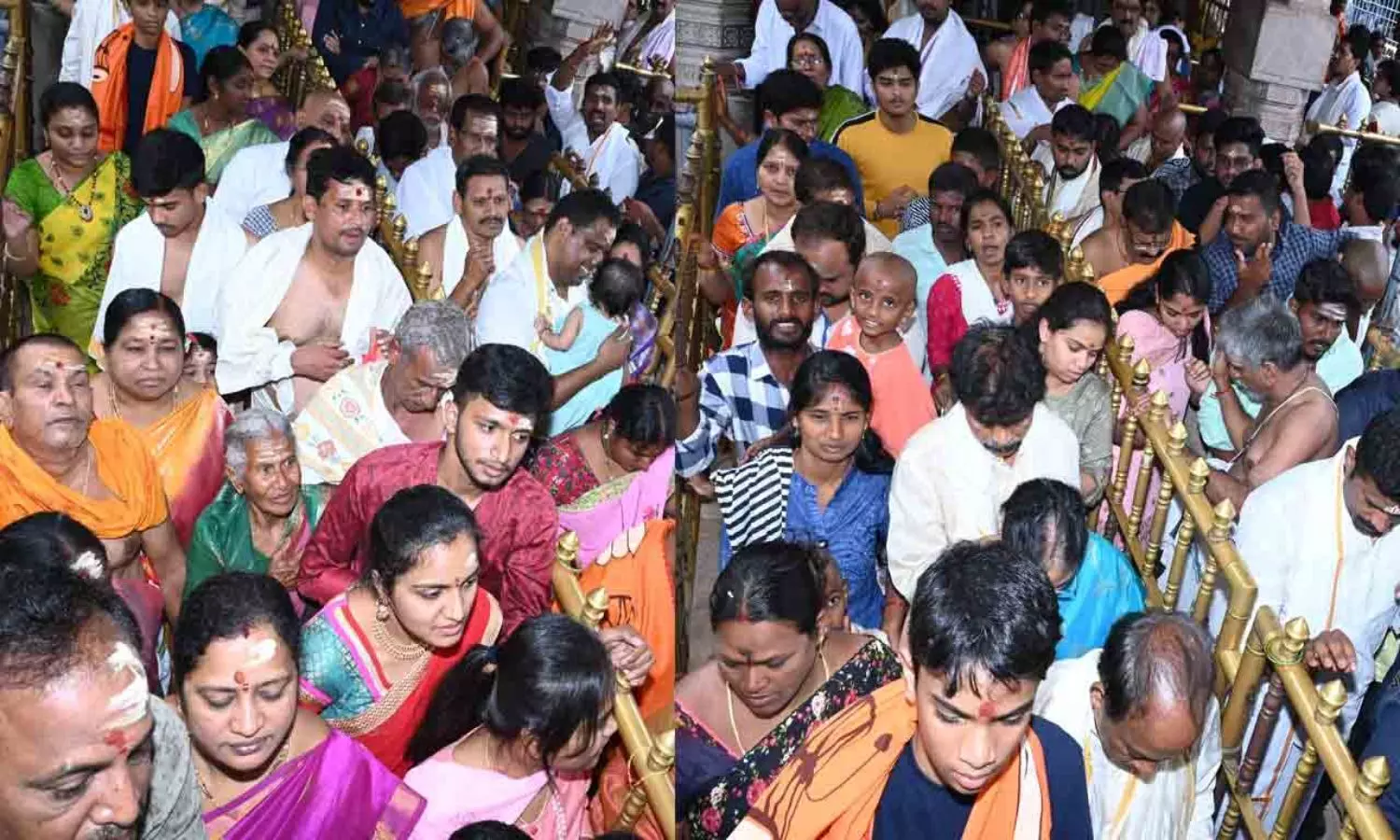 Crowd Of Devotees At Srisailam Mallanna Temple