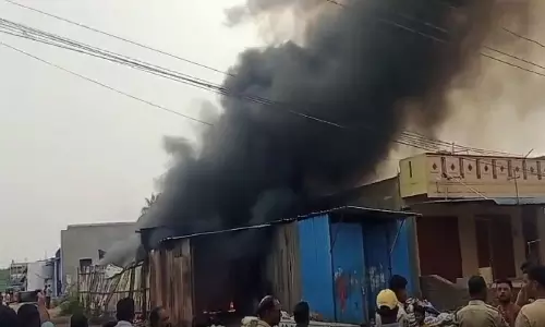 Fire Accident in Kamareddy District Fire Accident in Kamareddy District